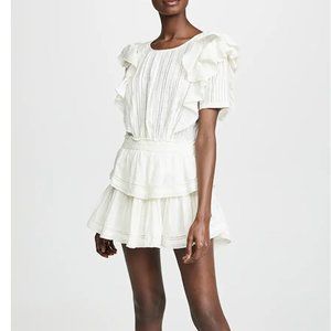 LoveShackFancy Natasha Mini Dress in White